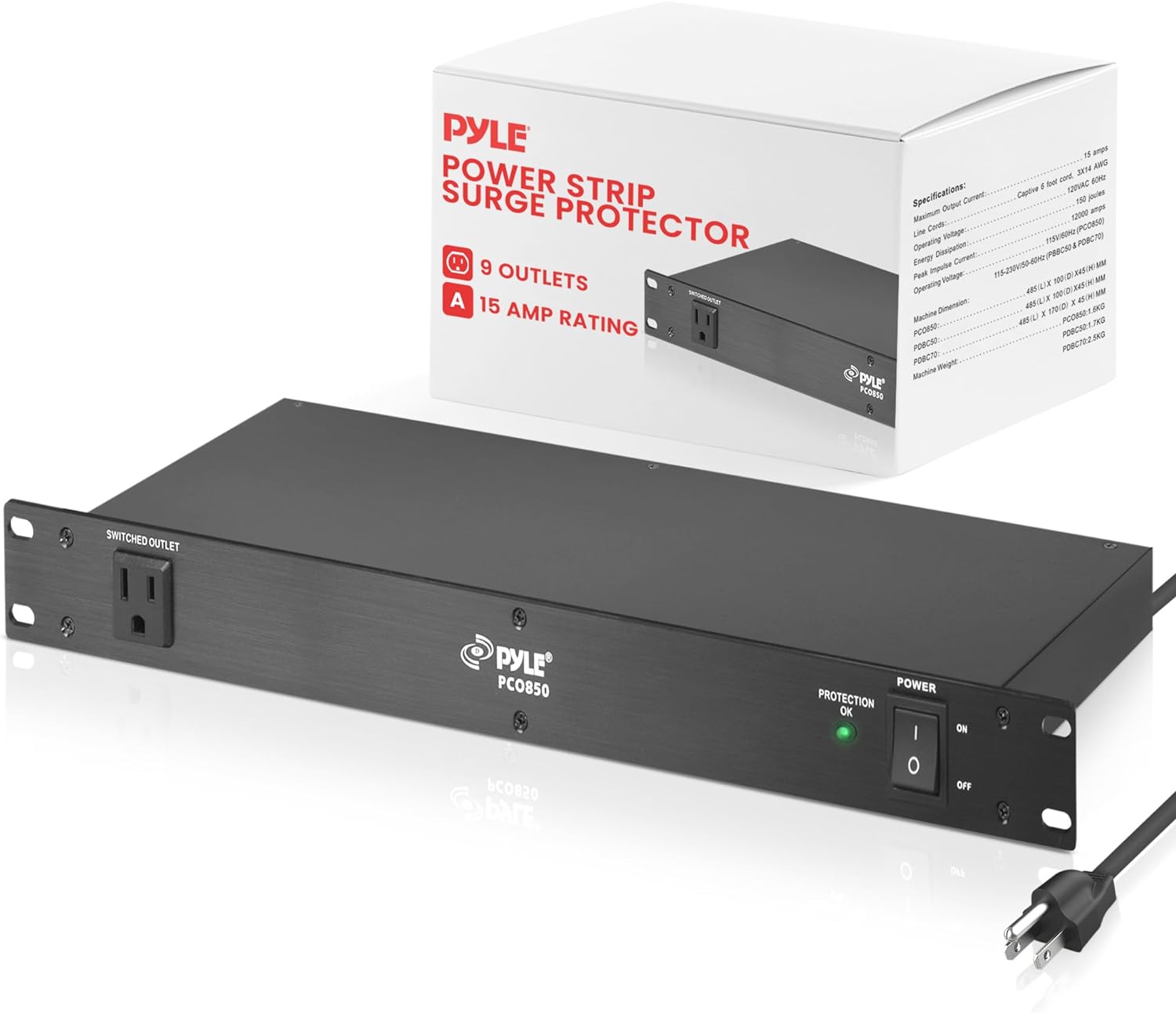 Pyle PDU Power Strip Surge Protector