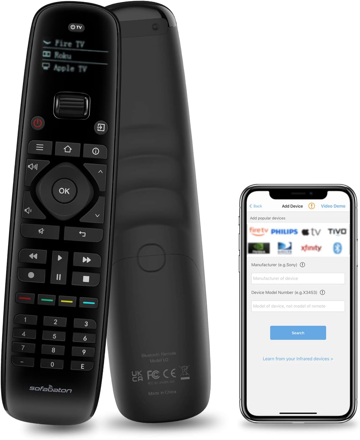 SofaBaton U2 Universal Remote with Customizable APP, All-in-one Smart Remote Control