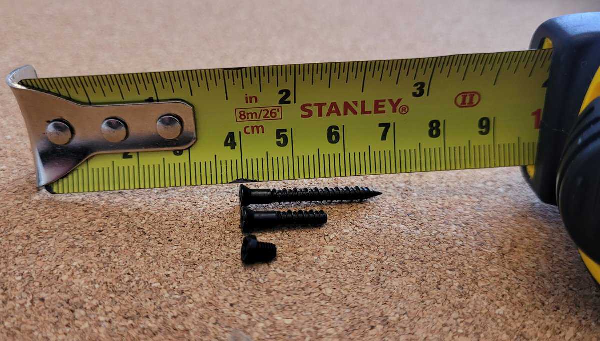 A closer look at the size of all three Ring doorbell screw types