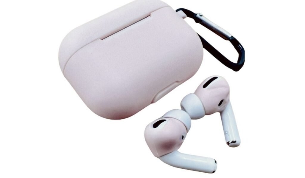 A pink airpod pro 