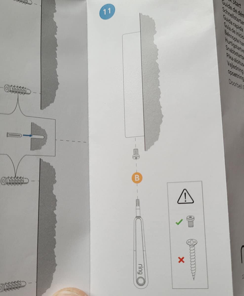 A reminder in the Ring manual to use the torx security screw not a regular screw in the bottom of the device