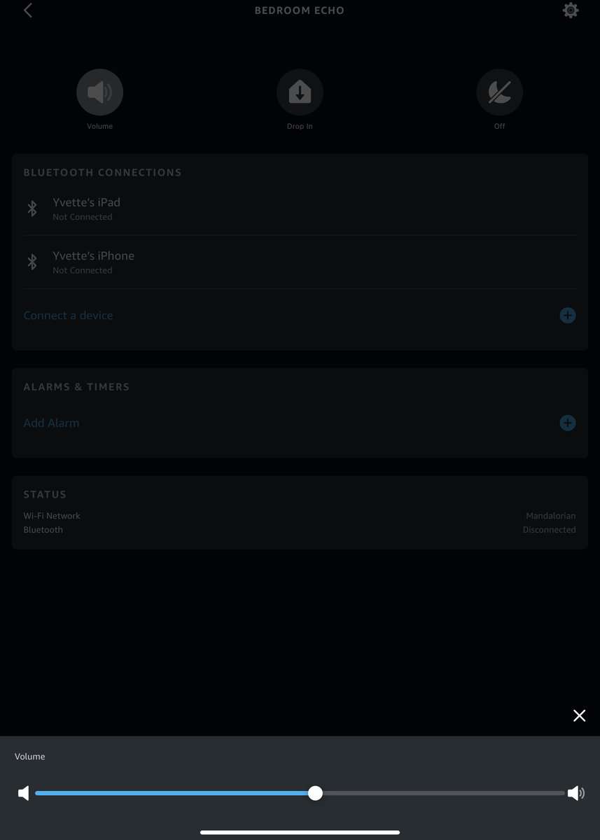 Adjusting Echo Volume in the Alexa App
