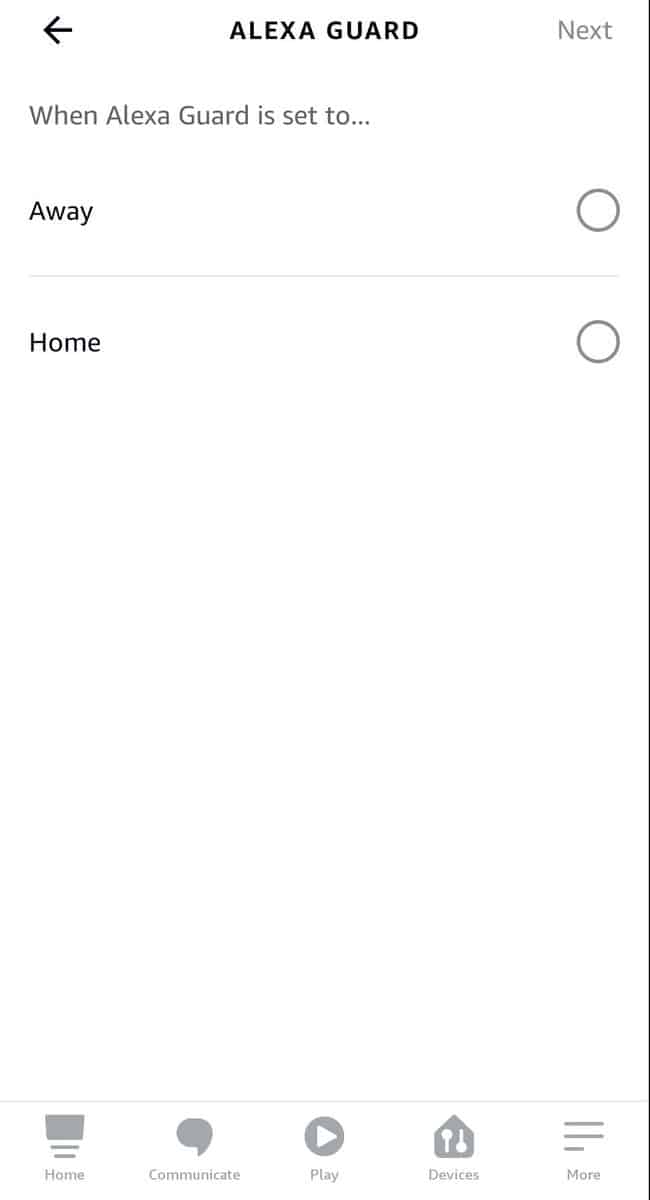 Alexa Guard trigger in the Alexa app 1