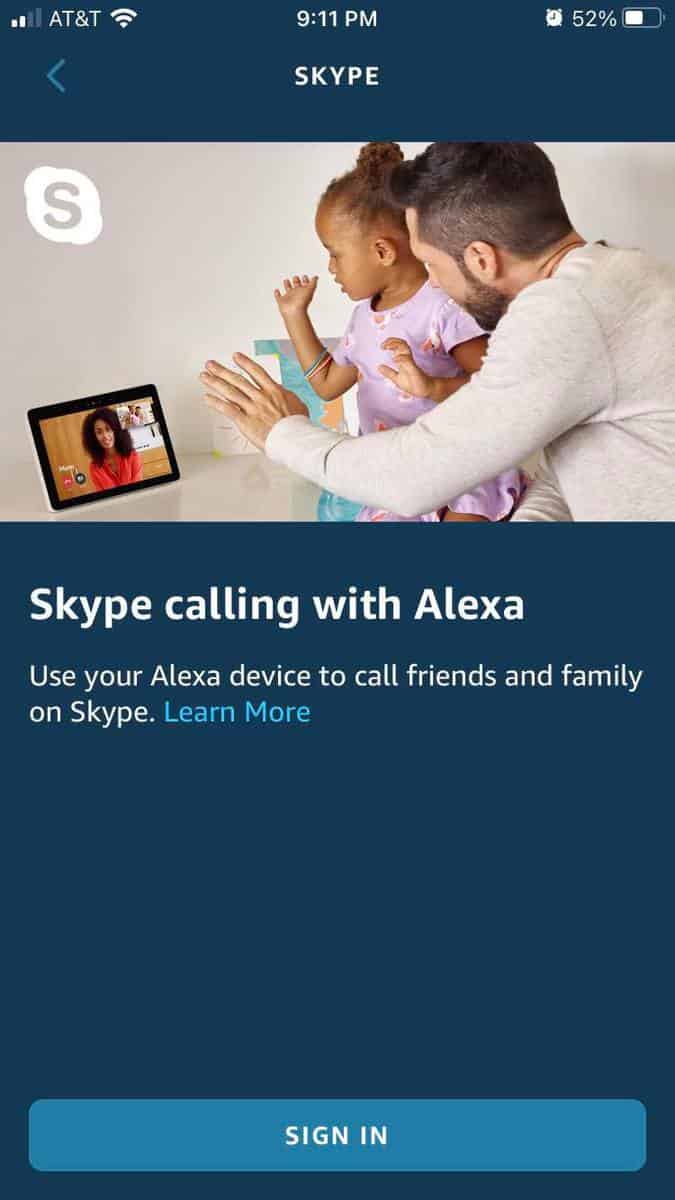 Alexa app - Skype calling with Alexa