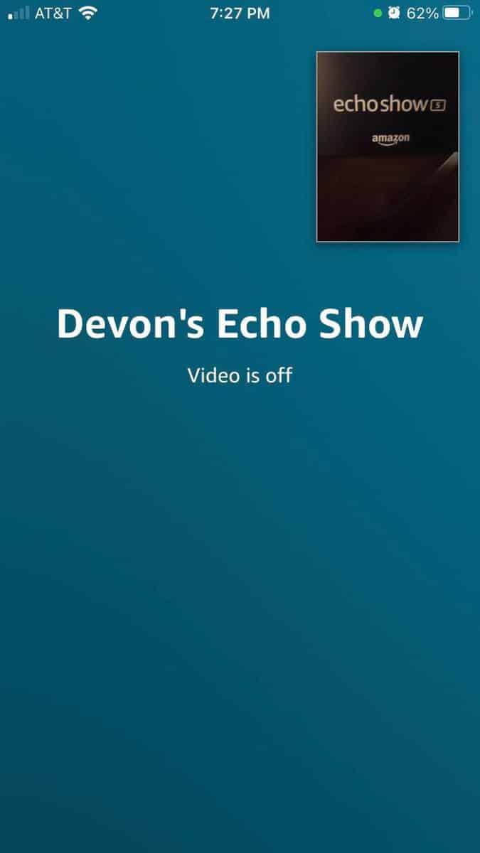 Alexa call output when Echo Show camera is off