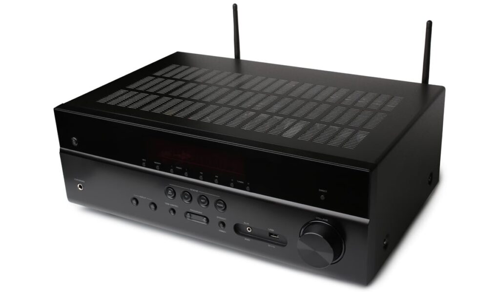 Audio Video Receiver on white background