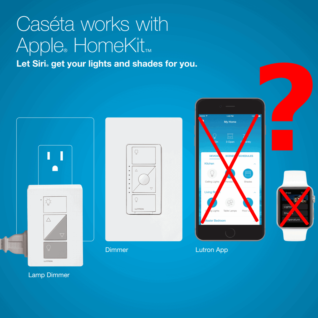 Caseta and HomeKit support but with some errors when trying to control the two
