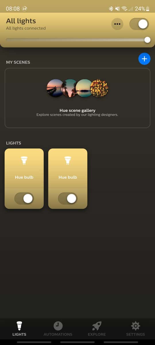 Controlling two Philips Hue GU10 bulbs within the Hue Bluetooth app