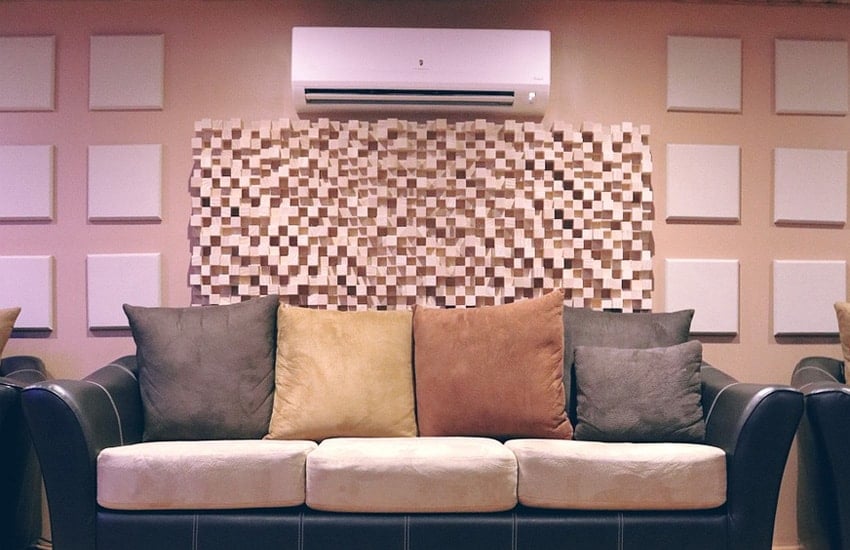 Couch with Acoustic Panels