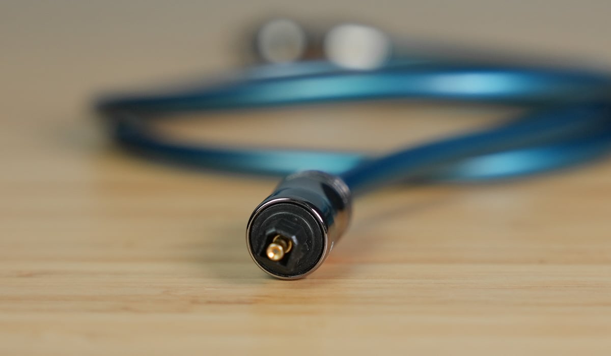 Digital Optical Cable on a Desk