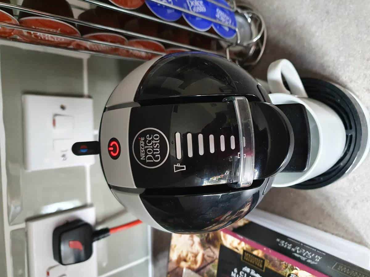 My Dolce Gusto coffee machine with an electric physical switch