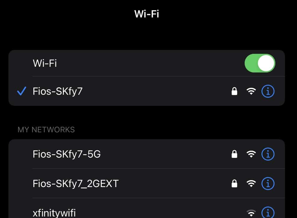 Dual band Wifi network