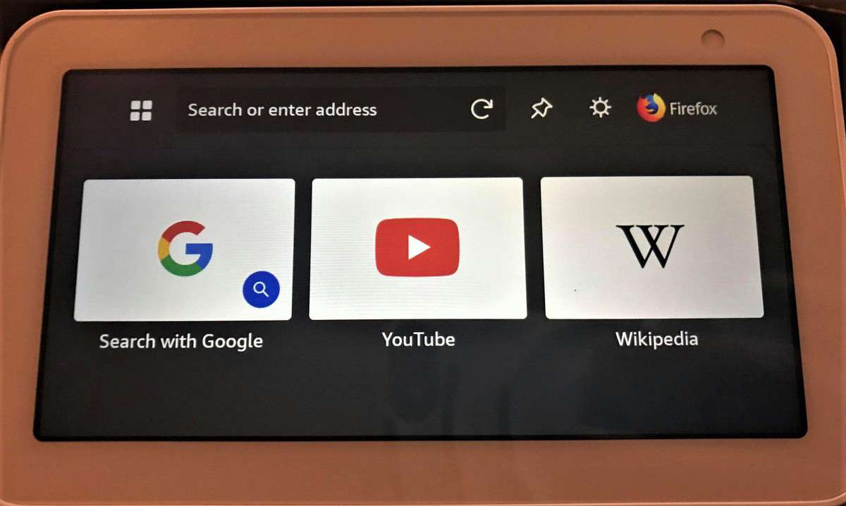 Echo Show Firefox browser