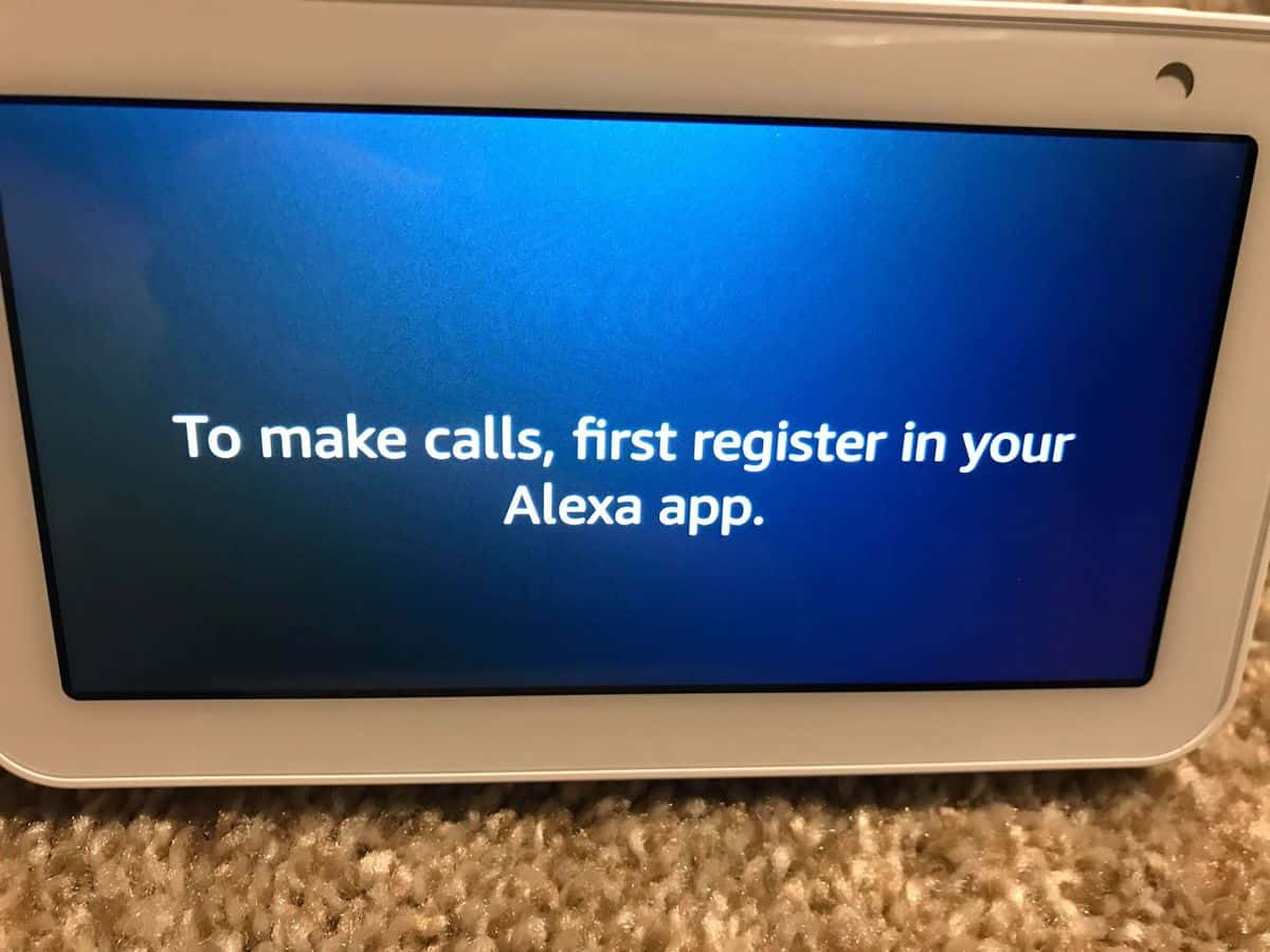 Echo Show screen during call setup