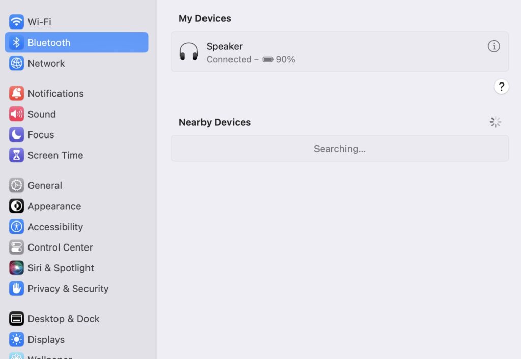 Find it under the list of available devices and pair it with your Mac computer