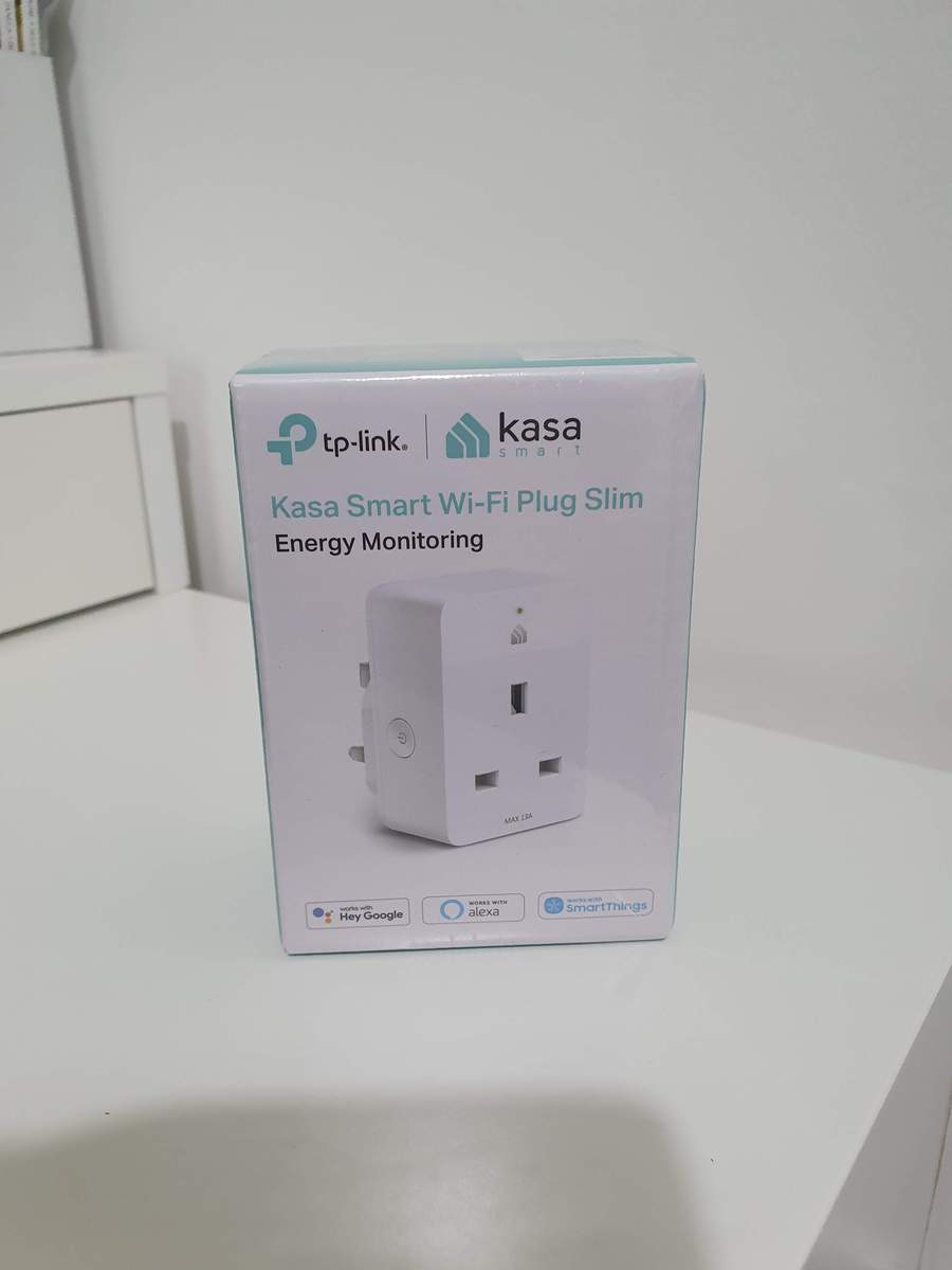 Front of a TP Link Kasa Smart Plug