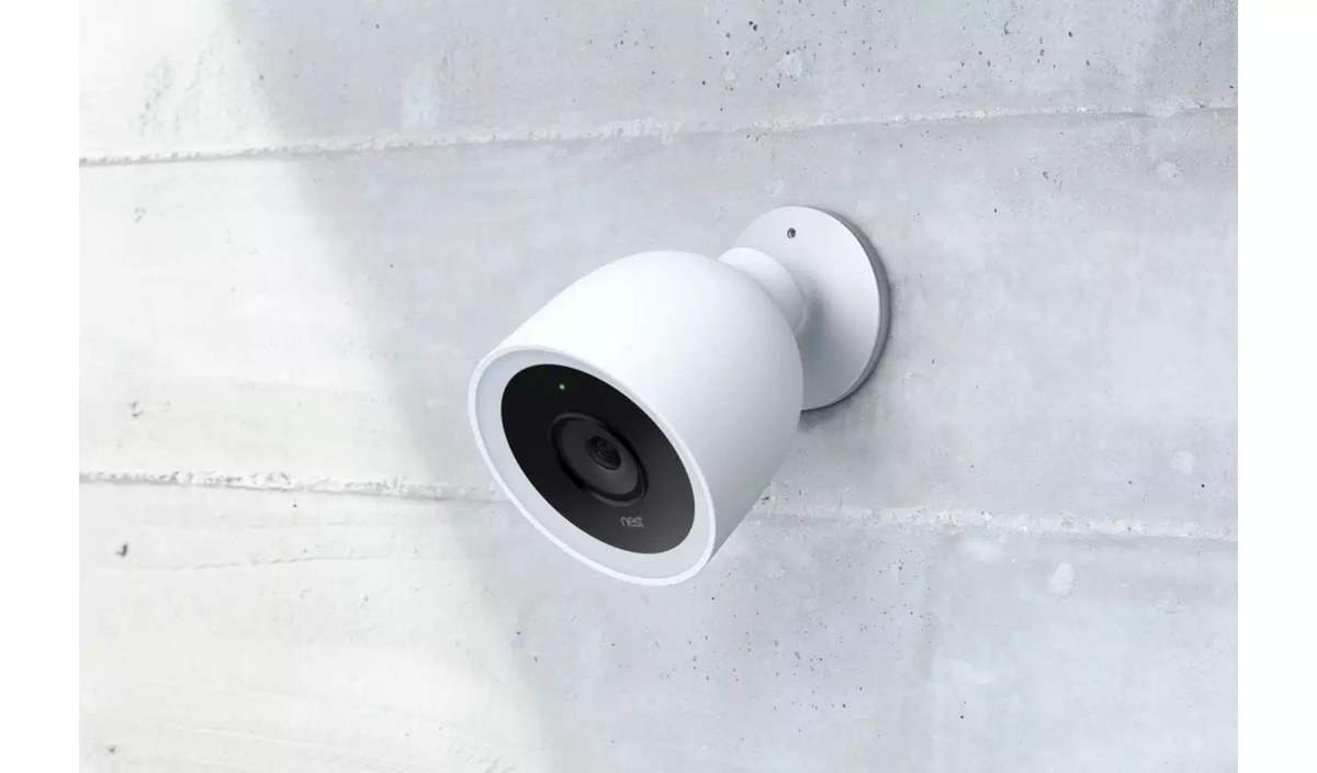 Marketing image of the Google Nest Cam IQ Outdoor.