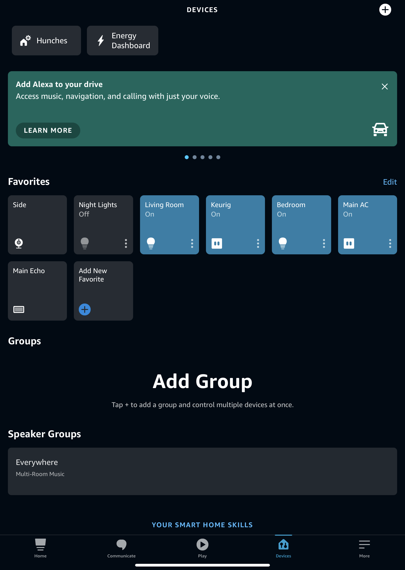 Groups in the Alexa app