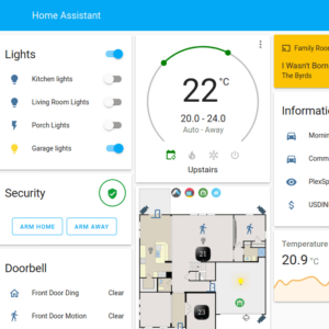 Screenshot taken of the desktop view of Home Assistant's demo.