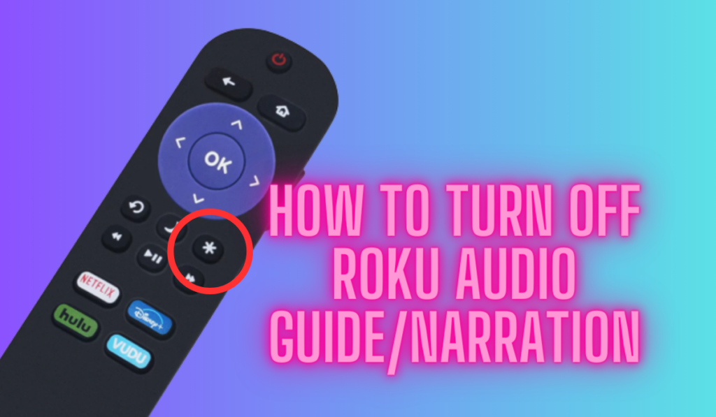 How To Turn Off Roku Audio GuideNarration