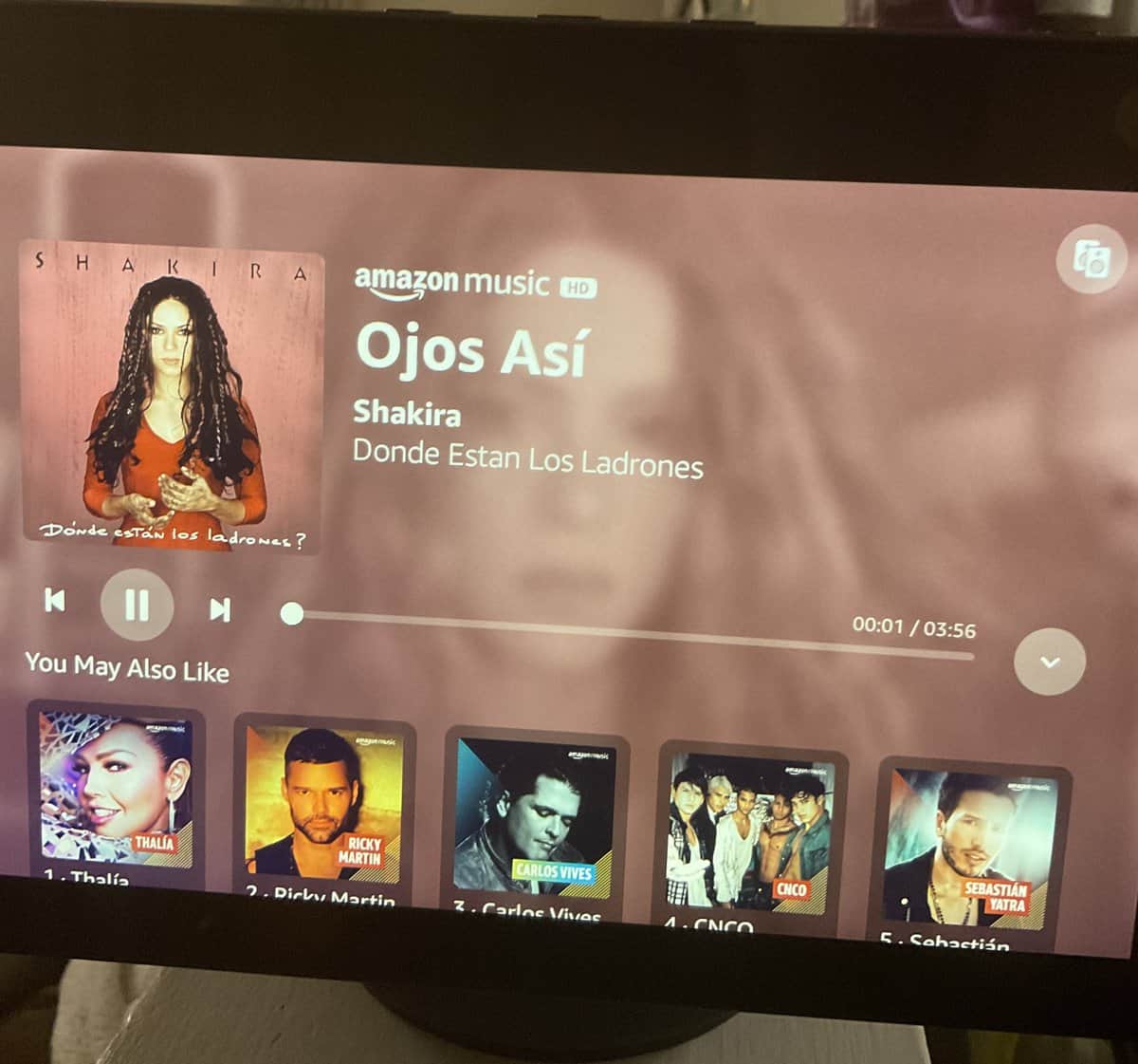 Music Playing on Echo Show 10