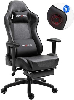 Nokaxus Gaming Chair with Bluetooth Speakers