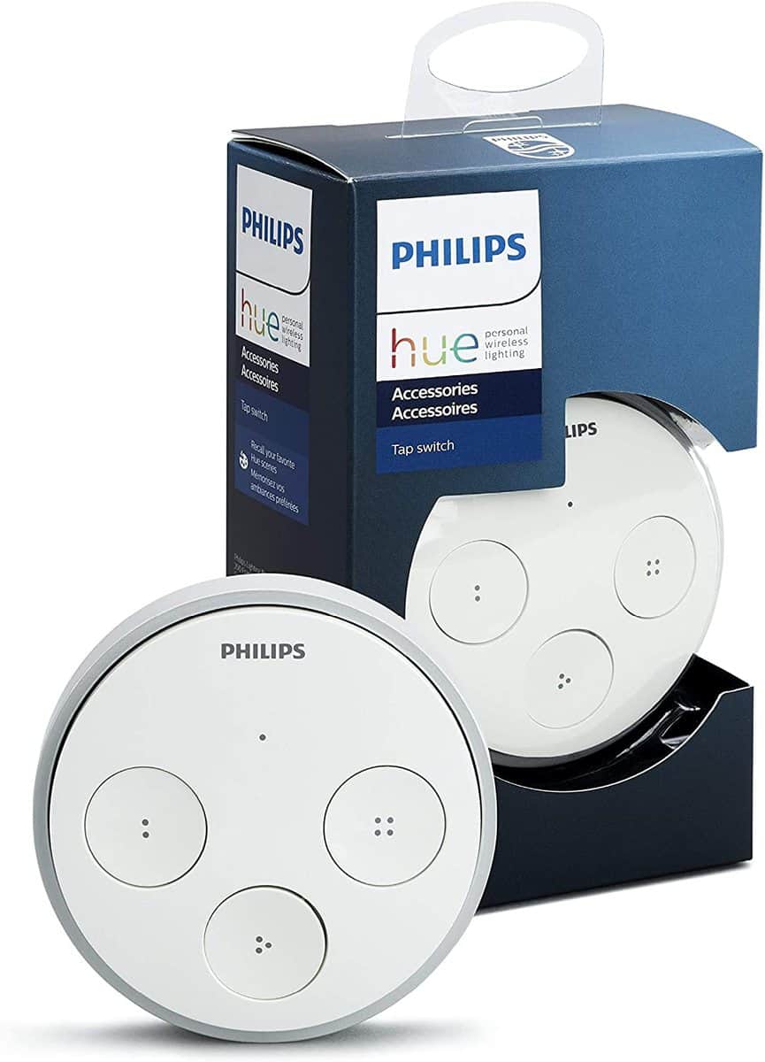 Marketing image of the Philips Hue tap switch button