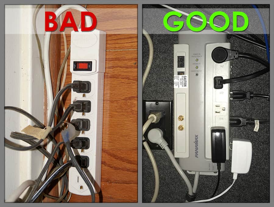 Protect Home Theater Equipment with Surge Protectors not Power Strips