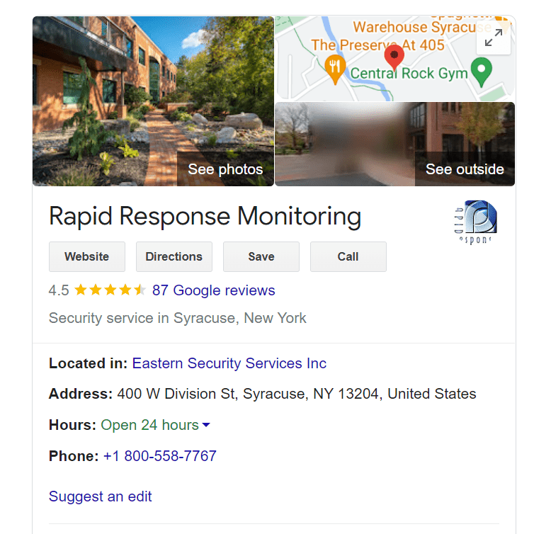 Rapid Response Monitoring Google listing and reviews