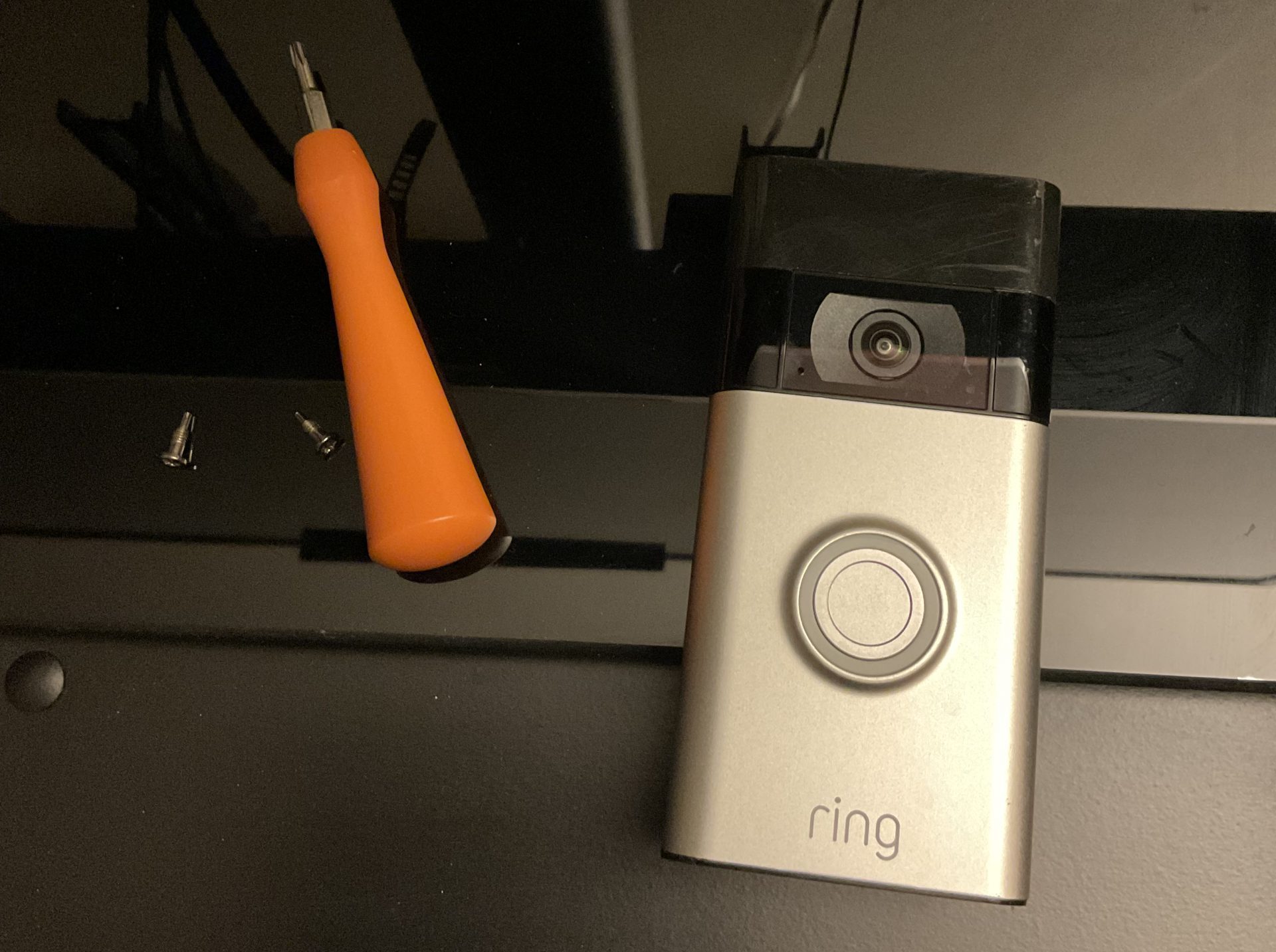 Ring Doorbell brought inside to charge