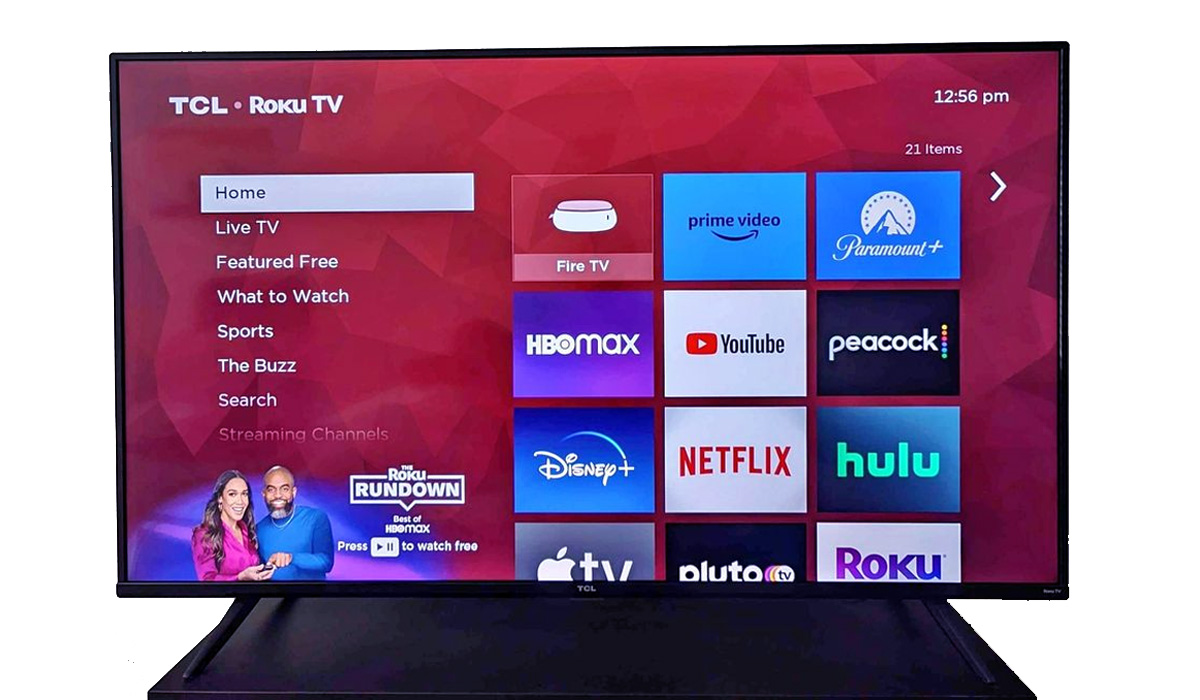 Roku TV over white background