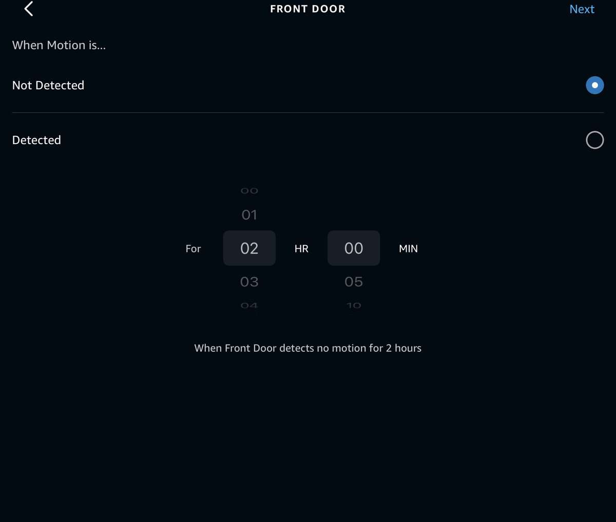 Sample Smart Camera Alexa Routine Trigger