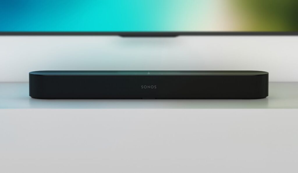 Sonos Beam with TV above