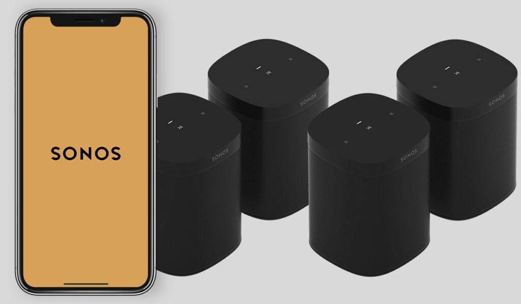 Sonos One SL Surround Speakers Grouping 4 Together