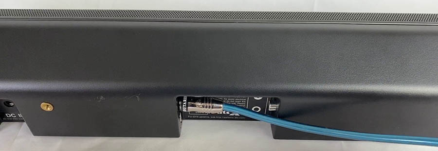 Soundbar with Digital Optical Cable Connected - Smaller