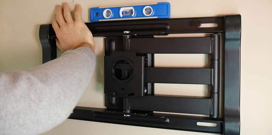 How to Mount a TV - Step 8 - Make Sure the Mount is Level and Attach it to the Wall