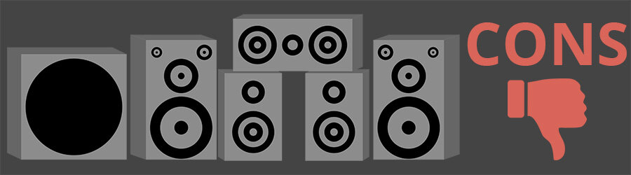 Surround Sound Speaker System Cons