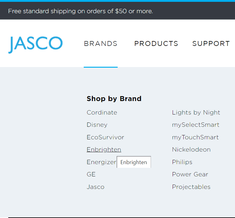 The Jasco website mentions GE Enbrighten