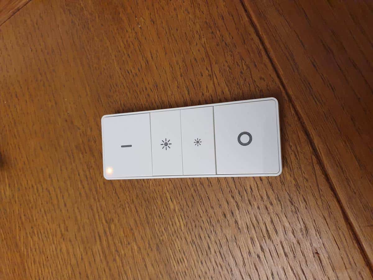 My Philips Hue dimmer switch in its initial setup mode