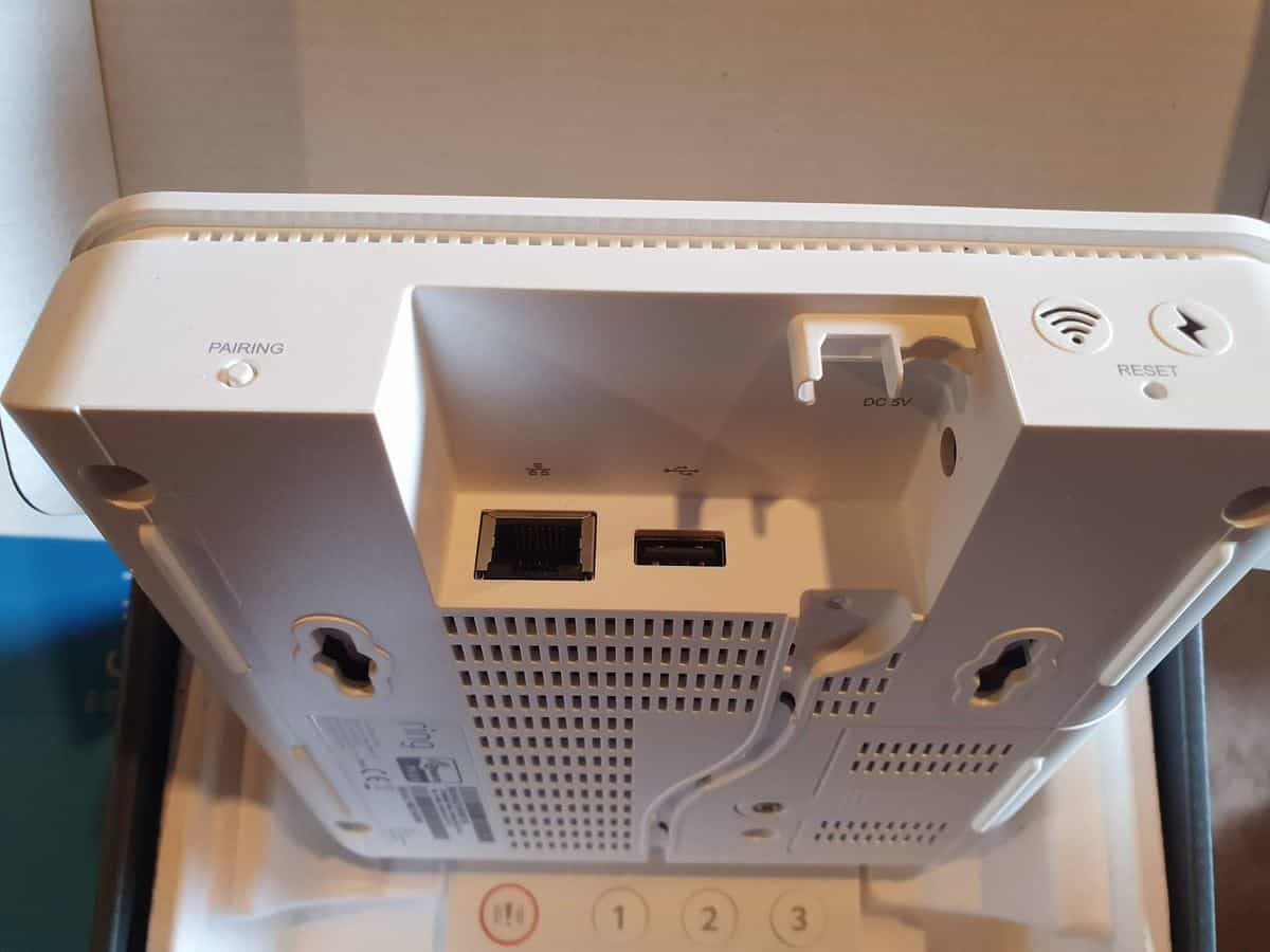 The Ring Alarm base station allows for an Ethernet cable to be plugged into it