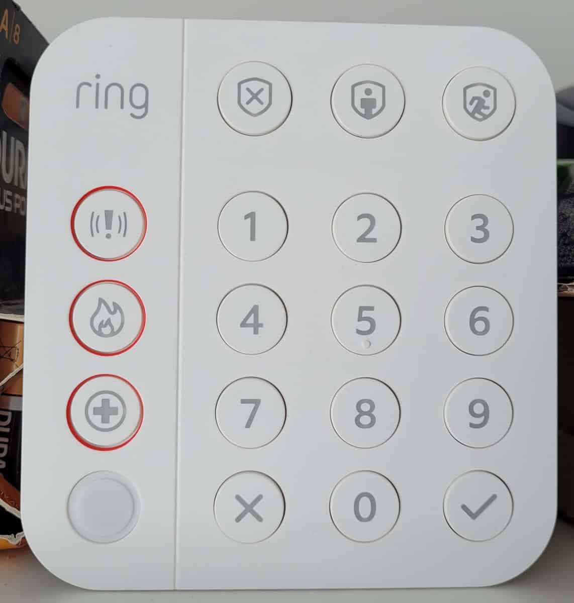 The Ring Alarm kit keypad which also has a built in siren