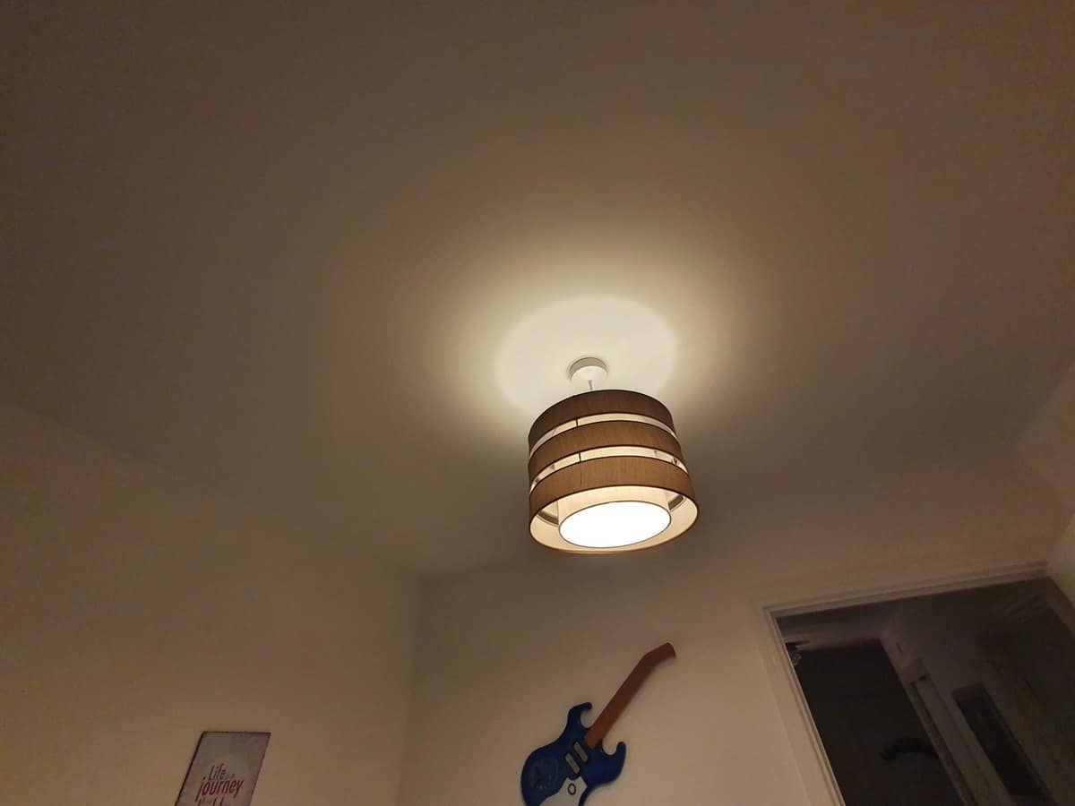 The overhead light in my current home office