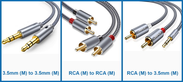 Types of analog audio cables