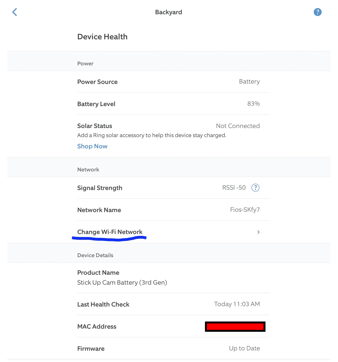 Where to Change the Wi Fi Network in the Ring App