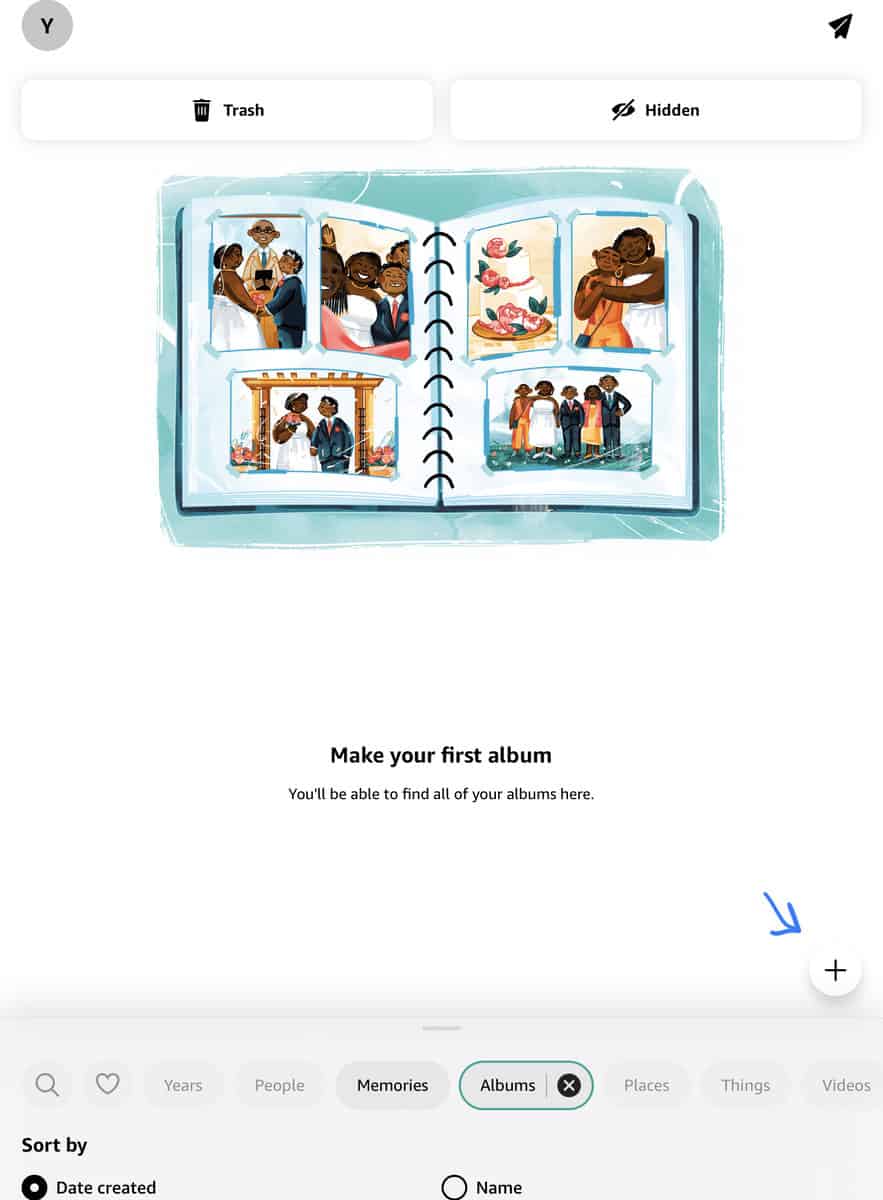 Where to Create an Album in Amazon Photos