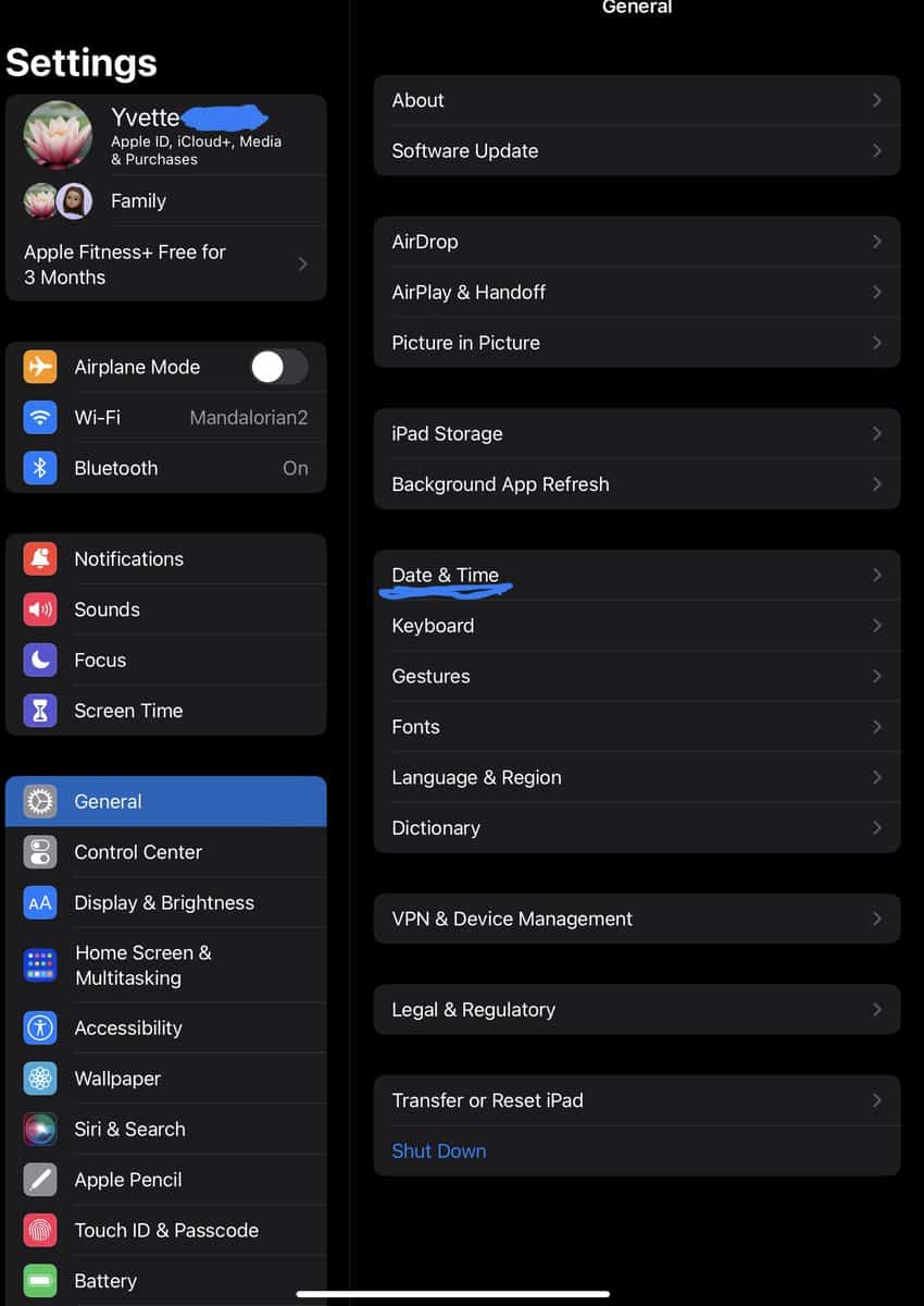 Where to find Date and Time Settings in device settings