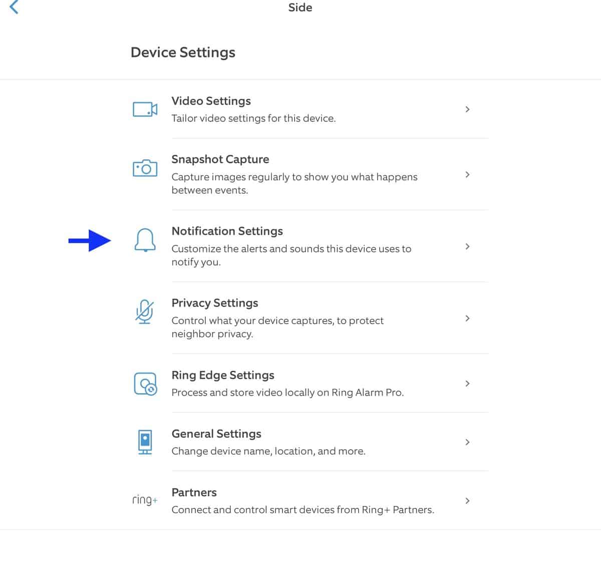 Where to find Notification Settings in Settings