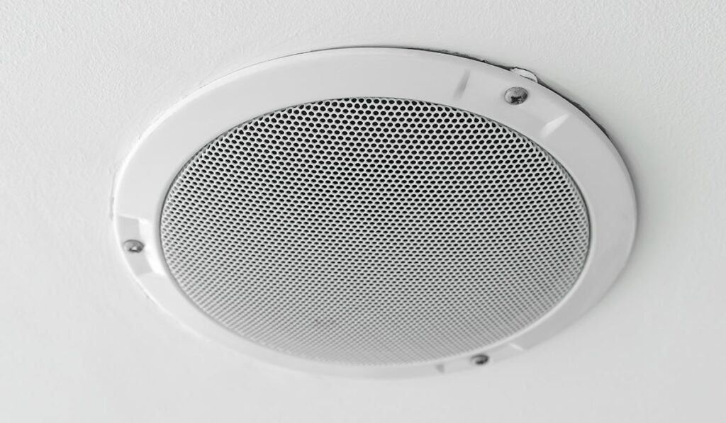 White ceiling speaker