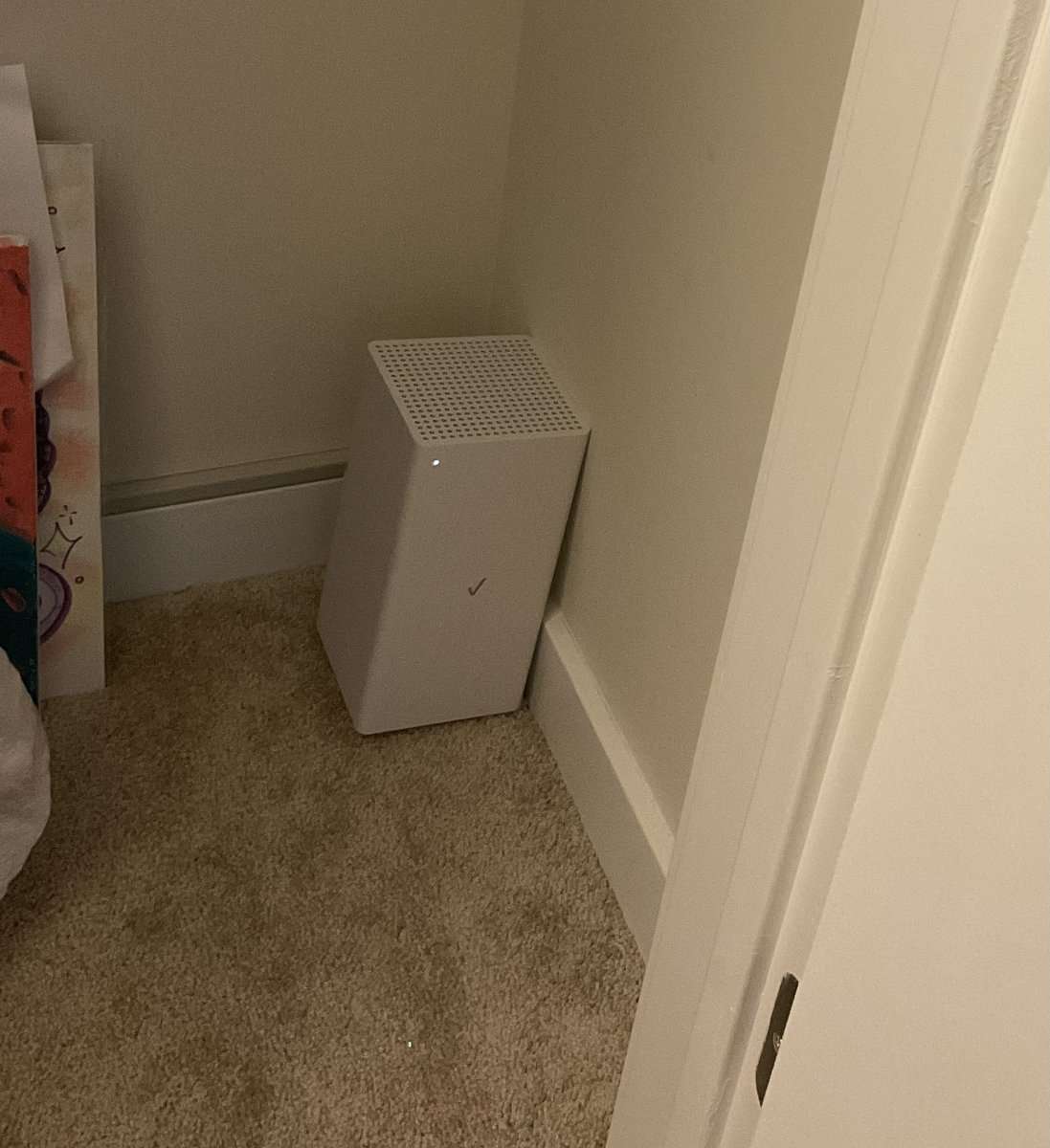 Wi Fi Router placed in the closet