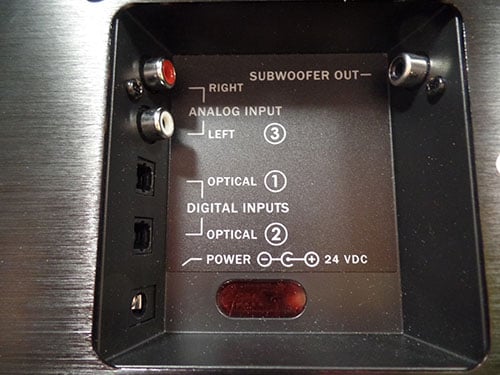 ZVOX SB500 Inputs/Output Ports